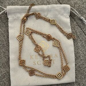 Kendra Scott Logo Necklace Rose Gold